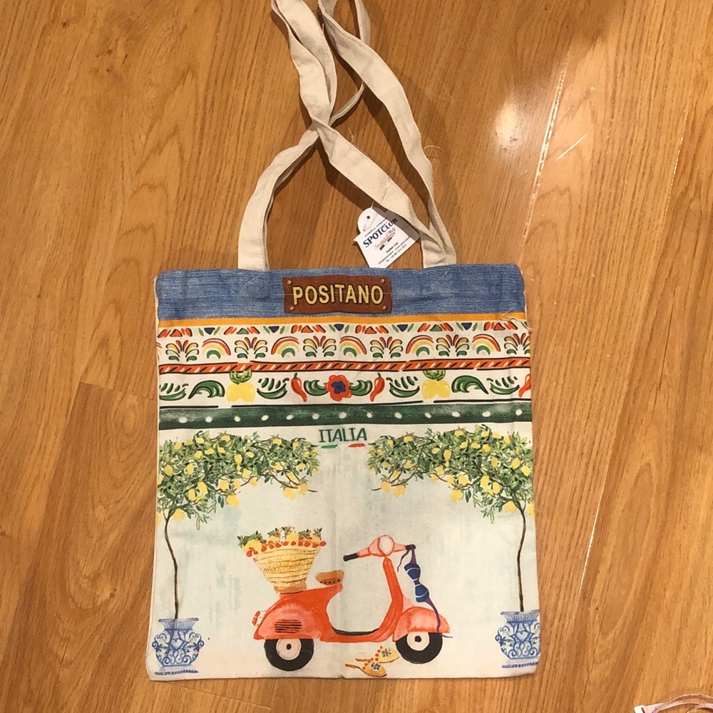 Italia Themed Tote Bag - Multicolor